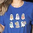 Cute Boo Ghost Reading Books Halloween Librarian Teacher Kid Women's Heather T-Shirt Heather True Royal Cute Boo Ghost Reading Books Halloween Librarian Teacher Kid Women's Heather T-Shirt Heather True Royal
