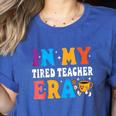 Cute Coffee Glass Face Happy Day In My Tired Teacher ERA For Men Women Women's Heather T-Shirt Heather True Royal