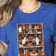 Cute Ghost Book Reading Books Lover Spooky Teacher Halloween Women's Heather T-Shirt Heather True Royal Cute Ghost Book Reading Books Lover Spooky Teacher Halloween Women's Heather T-Shirt Heather True Royal