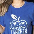 Cute Substitute Teacher Appreciation Men Women Women's Heather T-Shirt Heather True Royal Cute Substitute Teacher Appreciation Men Women Women's Heather T-Shirt Heather True Royal
