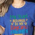 Daycare Children Childcare Provider Teacher PreK Nursery Women's Heather T-Shirt Heather True Royal