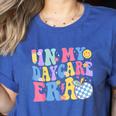 In My Daycare Era Groovy Teacher Daycare First Day Of School Women's Heather T-Shirt Heather True Royal In My Daycare Era Groovy Teacher Daycare First Day Of School Women's Heather T-Shirt Heather True Royal