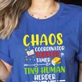 Daycare Teacher School Chaos Coordinator Toddler Tamer For Men Women Kids Women's Heather T-Shirt Heather True Royal Daycare Teacher School Chaos Coordinator Toddler Tamer For Men Women Kids Women's Heather T-Shirt Heather True Royal