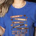 We Can Be Different On The Outside Melanin Teacher Men Women Kids Women's Heather T-Shirt Heather True Royal