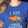I Dig Kindergarten Student Teacher Construction First Day Women's Heather T-Shirt Heather True Royal