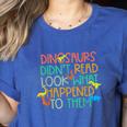 Dinosaurs Didnt Read Book Lover Boys Kids Teacher Women's Heather T-Shirt Heather True Royal Dinosaurs Didnt Read Book Lover Boys Kids Teacher Women's Heather T-Shirt Heather True Royal