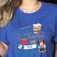 Disney Minnie Mouse Beautiful Day For Learning Teacher's Day Women's Heather T-Shirt Heather True Royal Disney Minnie Mouse Beautiful Day For Learning Teacher's Day Women's Heather T-Shirt Heather True Royal