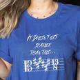 It Doesn't Get Scarier Halloween Music Teacher Costume For Men Women Women's Heather T-Shirt Heather True Royal