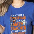 I Don't Need A Costume I'm Math Teacher Costume Halloween Men Women Women's Heather T-Shirt Heather True Royal