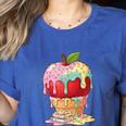 Dripping Apple Ice Cream Cone Cute Teacher Appreciation Women's Heather T-Shirt Heather True Royal Dripping Apple Ice Cream Cone Cute Teacher Appreciation Women's Heather T-Shirt Heather True Royal