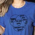 You Are Here Dystopian Venn Diagram English Teacher Bk Women's Heather T-Shirt Heather True Royal You Are Here Dystopian Venn Diagram English Teacher Bk Women's Heather T-Shirt Heather True Royal