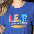 I E P I Encourage Progress Special Education Teacher Women's Heather T-Shirt Heather True Royal I E P I Encourage Progress Special Education Teacher Women's Heather T-Shirt Heather True Royal