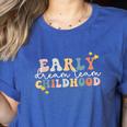 Early Childhood Dream Team Daycare Teacher Toddler Teacher Women's Heather T-Shirt Heather True Royal