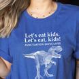Lets Eat Kids Punctuation Saves Lives Dinosaur Teacher Women's Heather T-Shirt Heather True Royal Lets Eat Kids Punctuation Saves Lives Dinosaur Teacher Women's Heather T-Shirt Heather True Royal
