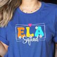 ELA Squad Teacher Back To School English Language Arts Women's Heather T-Shirt Heather True Royal ELA Squad Teacher Back To School English Language Arts Women's Heather T-Shirt Heather True Royal