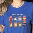 ELL Is My Jam English Language Learner Aide ELL Teacher Women's Heather T-Shirt Heather True Royal