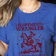 Elopement Wrangler Teacher ABA Behavior Support Cowboy Women's Heather T-Shirt Heather True Royal