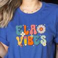 English Teacher Ela Vibes Teacher Kids First Day Of School Women's Heather T-Shirt Heather True Royal English Teacher Ela Vibes Teacher Kids First Day Of School Women's Heather T-Shirt Heather True Royal