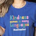 ESL Teacher English As A Second Language Teacher Women's Heather T-Shirt Heather True Royal