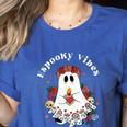 Espooky Vibes Maestra Halloween Spanish Mexican Teacher Women's Heather T-Shirt Heather True Royal Espooky Vibes Maestra Halloween Spanish Mexican Teacher Women's Heather T-Shirt Heather True Royal