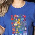 Everyone Is Welcome Here Tshirt Idaho Teacher Support Retro Women's Heather T-Shirt Heather True Royal Everyone Is Welcome Here Tshirt Idaho Teacher Support Retro Women's Heather T-Shirt Heather True Royal