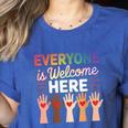 Everyone Is Welcome Here Shirt Teacher Women's Heather T-Shirt Heather True Royal Everyone Is Welcome Here Shirt Teacher Women's Heather T-Shirt Heather True Royal