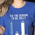 Fa La 8 Math Pun Math Teacher Christmas Women's Heather T-Shirt Heather True Royal Fa La 8 Math Pun Math Teacher Christmas Women's Heather T-Shirt Heather True Royal