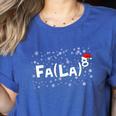 FA LA8 Christmas Santa Fa La Math Teacher Mathematic Women's Heather T-Shirt Heather True Royal FA LA8 Christmas Santa Fa La Math Teacher Mathematic Women's Heather T-Shirt Heather True Royal