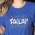 FA LA8 Christmas Santa Fa La Math Teacher Men Women Women's Heather T-Shirt Heather True Royal FA LA8 Christmas Santa Fa La Math Teacher Men Women Women's Heather T-Shirt Heather True Royal