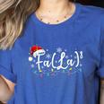 FA LA8 Christmas Santa Fa La Math Teacher Student Women's Heather T-Shirt Heather True Royal FA LA8 Christmas Santa Fa La Math Teacher Student Women's Heather T-Shirt Heather True Royal