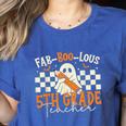 Fab Boo Lous 5th Grade Teacher Retro Ghost Spooky Halloween Women's Heather T-Shirt Heather True Royal Fab Boo Lous 5th Grade Teacher Retro Ghost Spooky Halloween Women's Heather T-Shirt Heather True Royal