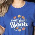 Fall For A Great Book Reading Librarian Autumn Teacher Women's Heather T-Shirt Heather True Royal Fall For A Great Book Reading Librarian Autumn Teacher Women's Heather T-Shirt Heather True Royal