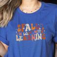 Fall In Love With Learning Autum Thanksgiving Teacher Kids Women's Heather T-Shirt Heather True Royal