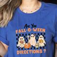 Are You Fall-O-Ween Directions Halloween Ghost Fall Teacher Women's Heather T-Shirt Heather True Royal Are You Fall-O-Ween Directions Halloween Ghost Fall Teacher Women's Heather T-Shirt Heather True Royal