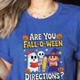 Are You Fall O Ween Directions Halloween Teacher Ghost Women's Heather T-Shirt Heather True Royal Are You Fall O Ween Directions Halloween Teacher Ghost Women's Heather T-Shirt Heather True Royal