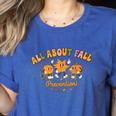 All About Fall Prevention Therapy SPED Teacher Thanksgiving Women's Heather T-Shirt Heather True Royal All About Fall Prevention Therapy SPED Teacher Thanksgiving Women's Heather T-Shirt Heather True Royal