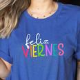 Feliz Viernes Happy Friday Spanish Teacher Friday Spanish Sp Women's Heather T-Shirt Heather True Royal Feliz Viernes Happy Friday Spanish Teacher Friday Spanish Sp Women's Heather T-Shirt Heather True Royal