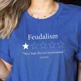 Feudalism Review World History AP History Teacher Women's Heather T-Shirt Heather True Royal