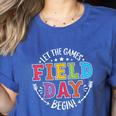 Field Day 2024 Let The Games Begin Teacher Kids Girls Boys Women's Heather T-Shirt Heather True Royal