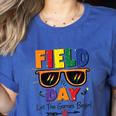 Field Day 2025 Let The Games Begin Kids Boys Girls Teachers Women's Heather T-Shirt Heather True Royal