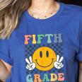 Fifth Grade Team Teachers Boys Girls Retro Smile 5th Grade Women's Heather T-Shirt Heather True Royal