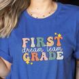 First Grade Dream Team First Day Of 1st Grade Teachers For Men Women Women's Heather T-Shirt Heather True Royal First Grade Dream Team First Day Of 1st Grade Teachers For Men Women Women's Heather T-Shirt Heather True Royal