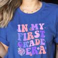 In My First Grade Era 1st Grade Girls Teacher Back To School Women's Heather T-Shirt Heather True Royal