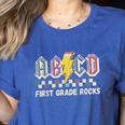 First Grade Rocks Teachers Back To School ABCD Rock Students Women's Heather T-Shirt Heather True Royal First Grade Rocks Teachers Back To School ABCD Rock Students Women's Heather T-Shirt Heather True Royal