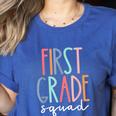 First Grade Squad 1st Grade Teacher Crew Back To School Team Women's Heather T-Shirt Heather True Royal First Grade Squad 1st Grade Teacher Crew Back To School Team Women's Heather T-Shirt Heather True Royal