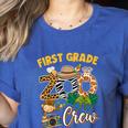 First Grade Zoo Field Trip Squad Matching Teacher Students Women's Heather T-Shirt Heather True Royal First Grade Zoo Field Trip Squad Matching Teacher Students Women's Heather T-Shirt Heather True Royal