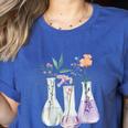 Flowers Test Tube Chemistry Student Science Teacher Women Women's Heather T-Shirt Heather True Royal Flowers Test Tube Chemistry Student Science Teacher Women Women's Heather T-Shirt Heather True Royal