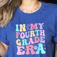In My Fourth Grade Era Girl Back To School 4th Grade Teacher Women's Heather T-Shirt Heather True Royal