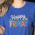 Fri-Yay Teacher Fry Yay Friday Weekend Happy Fri-Yay Women's Heather T-Shirt Heather True Royal