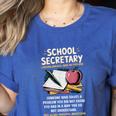 Front Office Teacher Admin Meaning School Secretary Women's Heather T-Shirt Heather True Royal